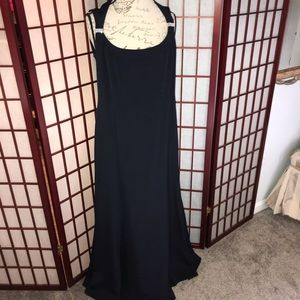 Blue Escada Couture Gown w/crystal accents